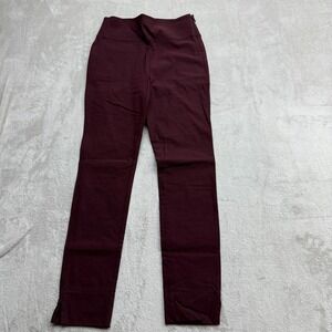 Athleta Wander Slim Ankle Pant Women's 2 Burgundy Maroon Side Zip Stretch Travel